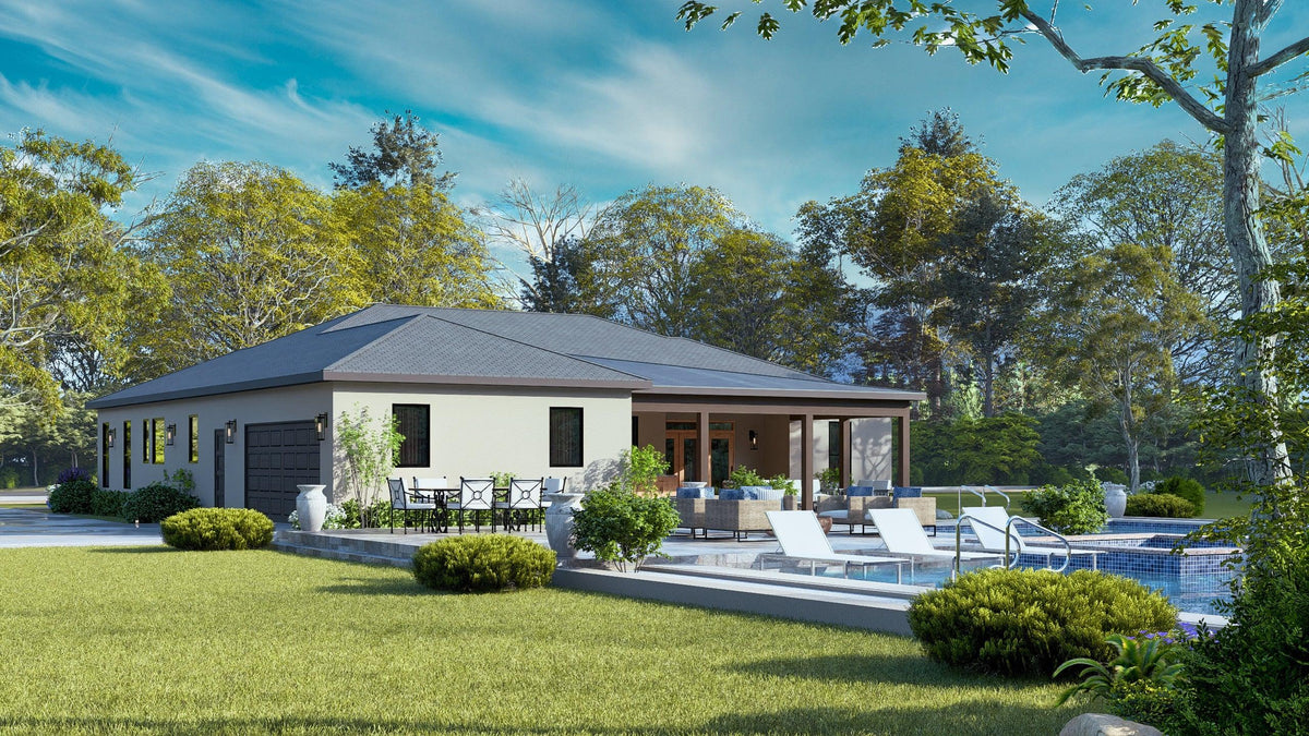 A7571-A Modern House, 3 Bedrooms, 3.5 Bathrooms | Sweet Clover House Exterior-9