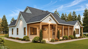 A8484-A Bluefern Valley Main Image Exterior 3beds, 3 baths modern farmhouse Plan