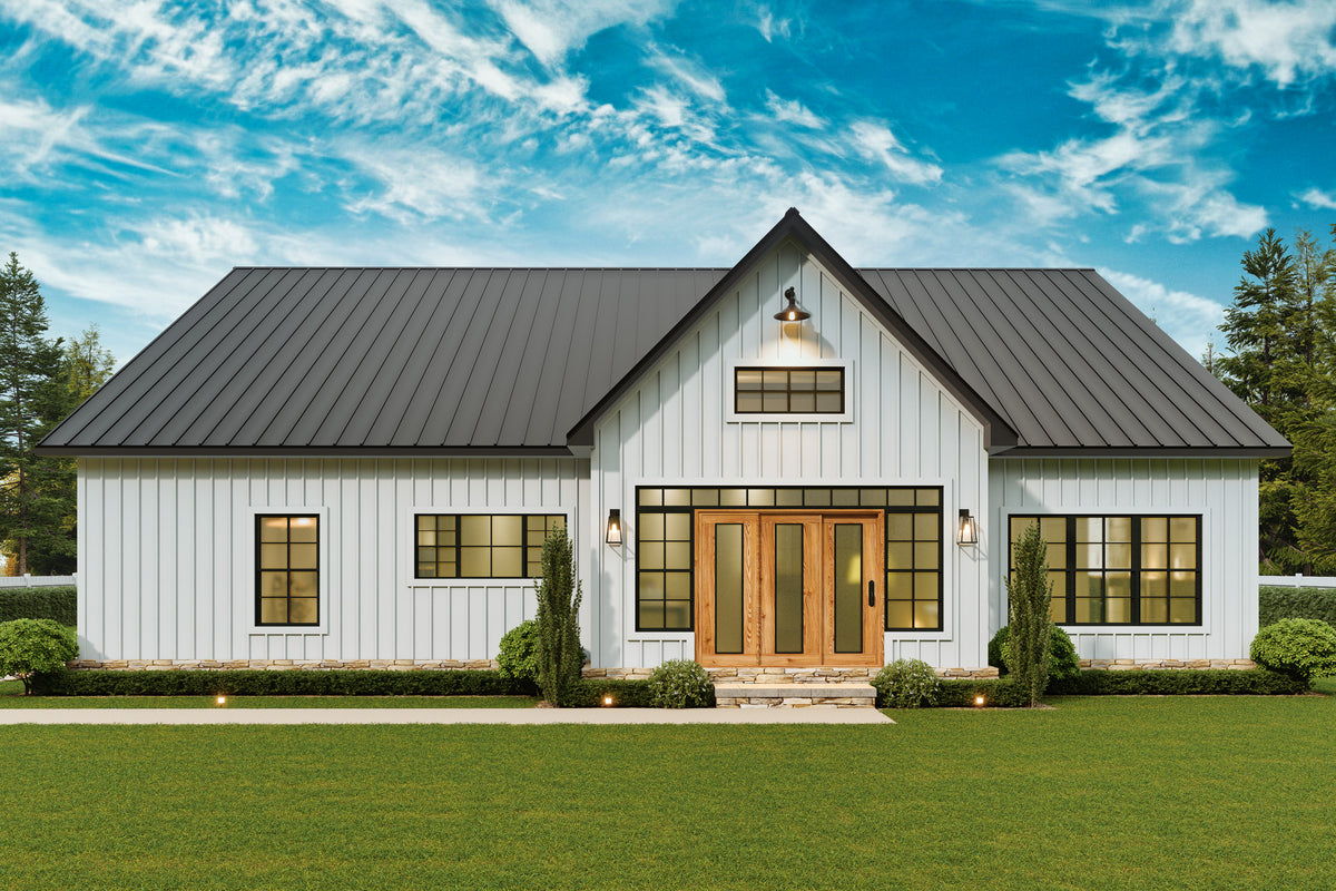 A7687-A Whitemoore B  Transitional House 3 Beds, 3 Baths, Rear Exterior 1