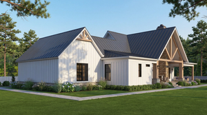 A8073-A Modern Farmhouse, 3 Bedrooms, 2.5 Bathrooms | Persimmon House Plan Exterior-8