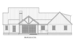 C8047-A Farmhouse House, 4 Bedrooms, 4.5 Bathrooms | Shadow Ridge Rear Elevation