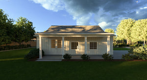 Spacious 2-Car Garage with Workshop and Covered Front Porch