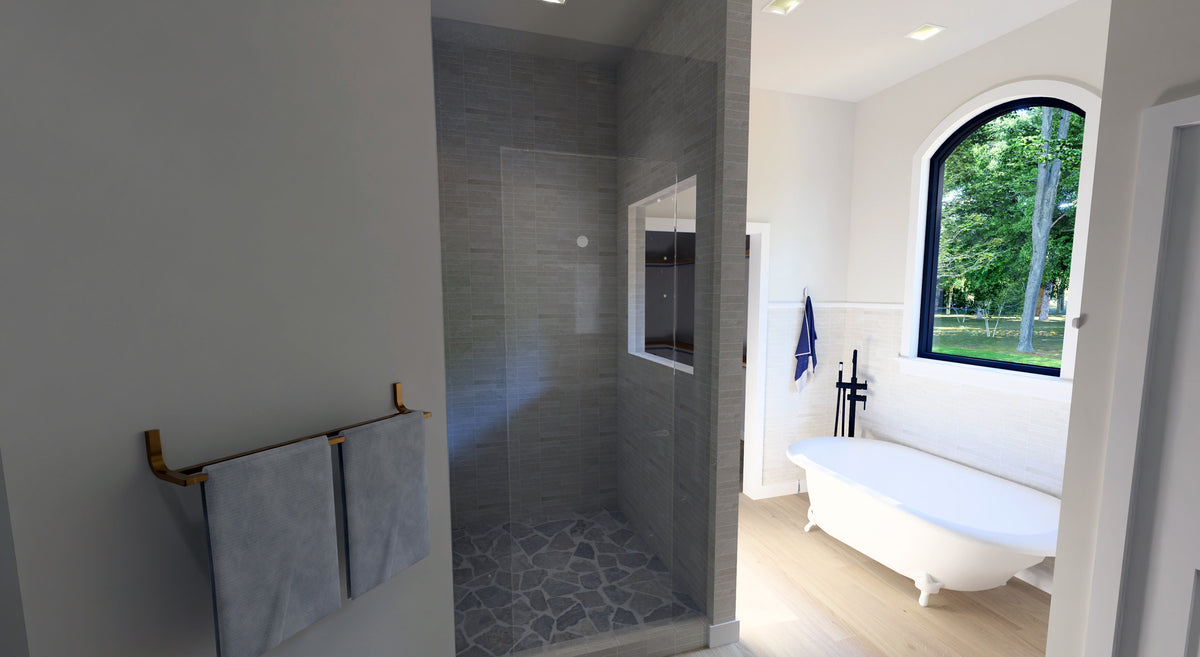 Modern 4-Bedroom Ranch Home Plan with Two-Story Grand Room – 2,919 Sq Ft