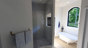 Modern 4-Bedroom Ranch Home Plan with Two-Story Grand Room – 2,919 Sq Ft