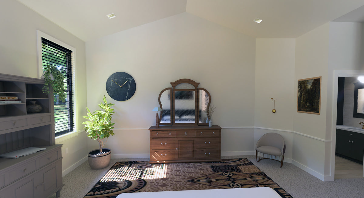 Modern 4-Bedroom Ranch Home Plan with Two-Story Grand Room – 2,919 Sq Ft