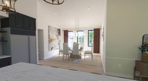 Modern 4-Bedroom Ranch Home Plan with Two-Story Grand Room – 2,919 Sq Ft