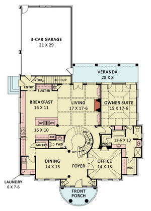 Rickton House Plan - Archival Designs House Plans, floor plan