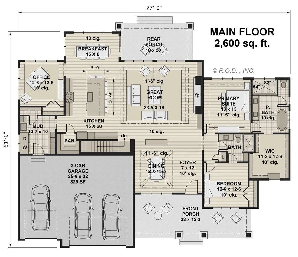 River View House Plan - Archival Designs House Plans, floor plan