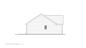 A8187-A Robbie House Plan, 3 Bedrooms, 2 Bathrooms | Country House Left Elevation