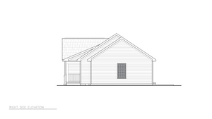 A8187-A Robbie House Plan, 3 Bedrooms, 2 Bathrooms | Country House Right Elevation