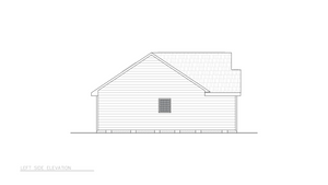 ST25083 Ross 3 Bedrooms, 2 Bathrooms, Ranch Style House Plan Left Side Elevation