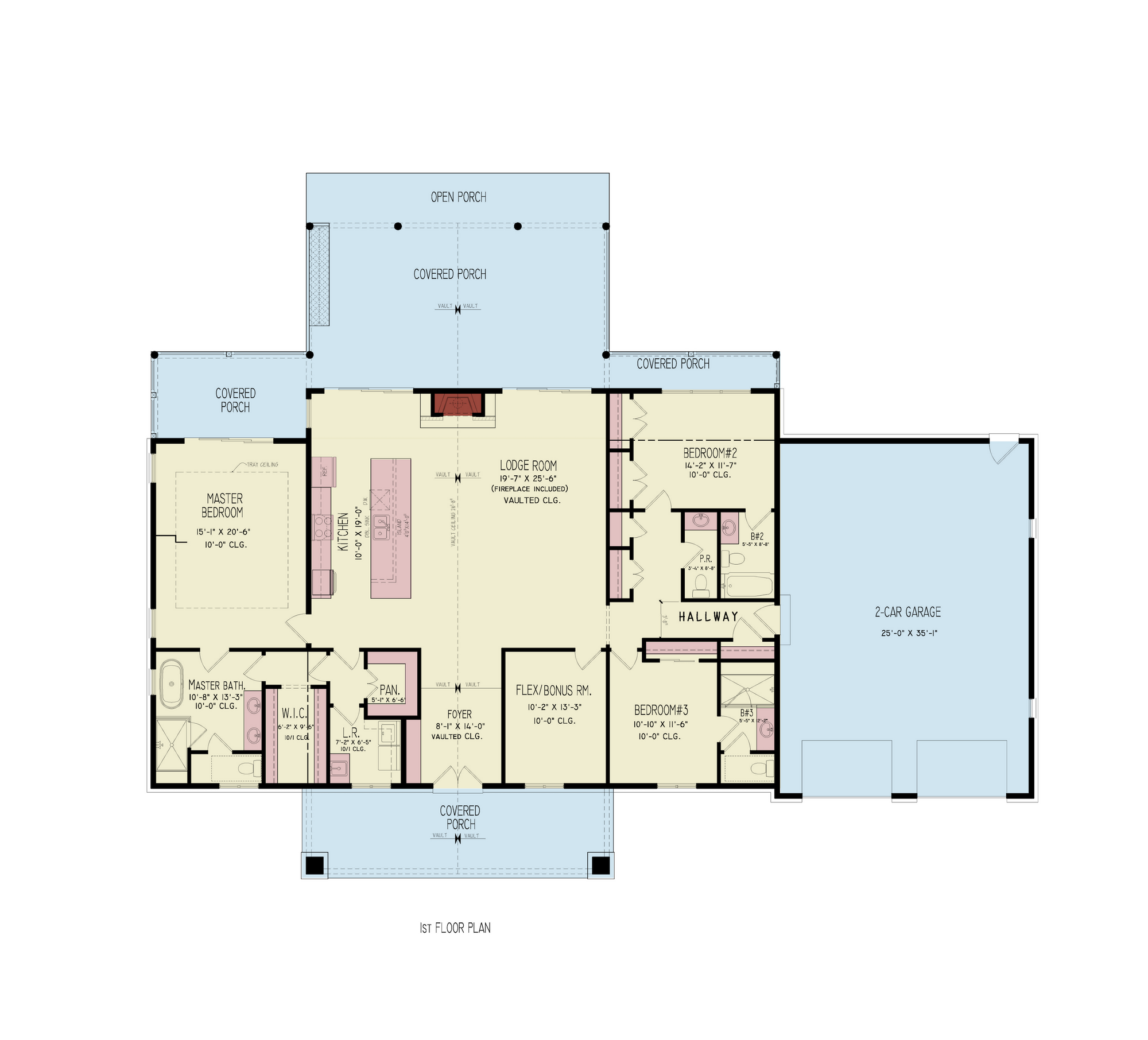 A8017-A Ruby Retreat Modern Farmhouse 3 Beds, 3 Baths, 1 Half Bath Main Floor Plan