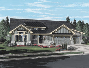 I5417-A Craftsman House, 3 Bedrooms, 2.5 Bathrooms | The Salem House Plan Exterior