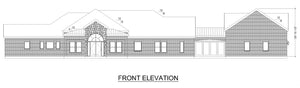 F8061-A Hill Country House, 3 Bedrooms, 3 Bathrooms, 2 Half Bathrooms | Shady Valley Front Elevation