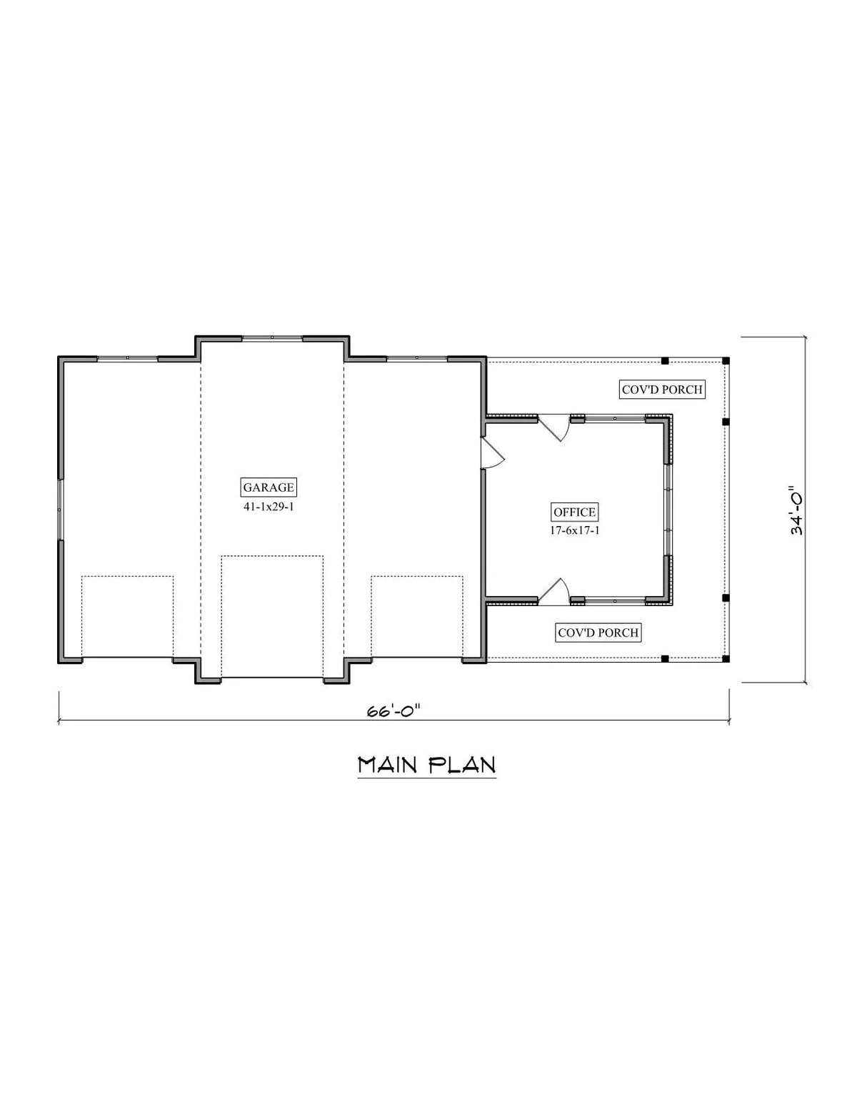 Armith Garage Plan - Archival Designs House Plans, floor plan