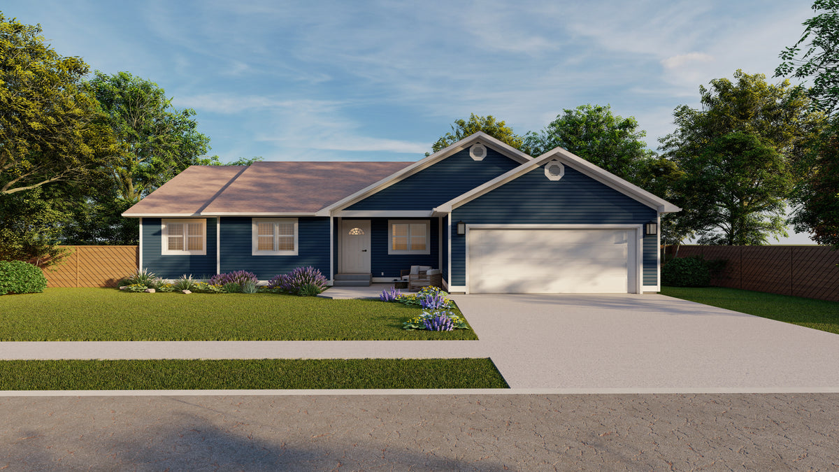 AO8483-A Traditional House, 3 to 5 Bedrooms, 2.5 to 3.5 Bathrooms | Simpson House Plan Exterior
