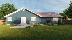 AO8483-A Traditional House, 3 to 5 Bedrooms, 2.5 to 3.5 Bathrooms | Simpson House Plan Exterior-5
