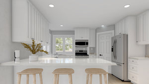 AO8483-A Traditional House, 3 to 5 Bedrooms, 2.5 to 3.5 Bathrooms | Simpson House Plan Eating Bar