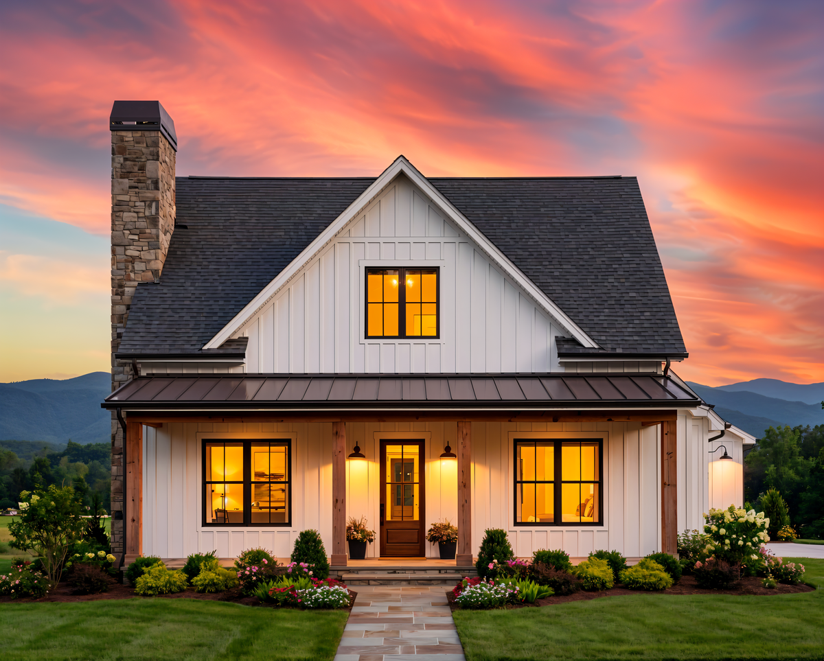 R7478-A Country House, 3 Beds, 2.5 Baths | Plan SM158 Exterior-1