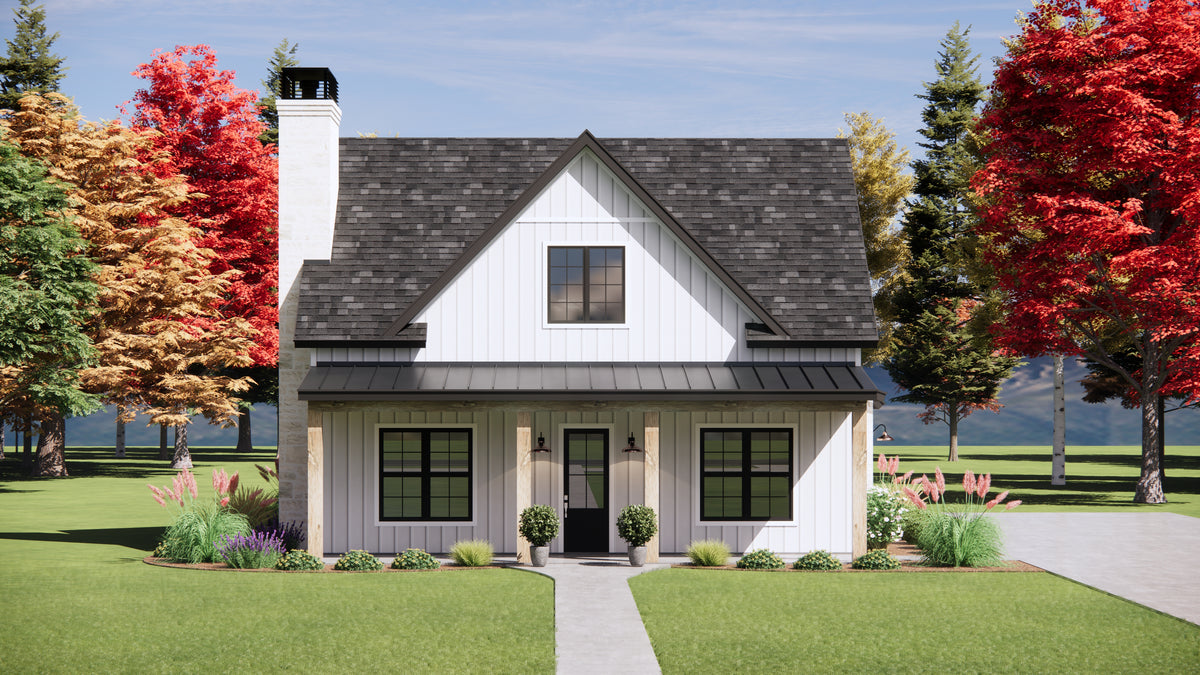 Country House, 3 Beds, 2.5 Baths | Plan SM158 Exterior-3