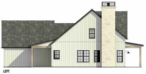 Country House, 3 Beds, 2.5 Baths | Plan SM158 Left CAD