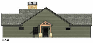 R7481-A Country Mountain House Right CAD, 3 Beds, 2 Baths | Plan SM159 