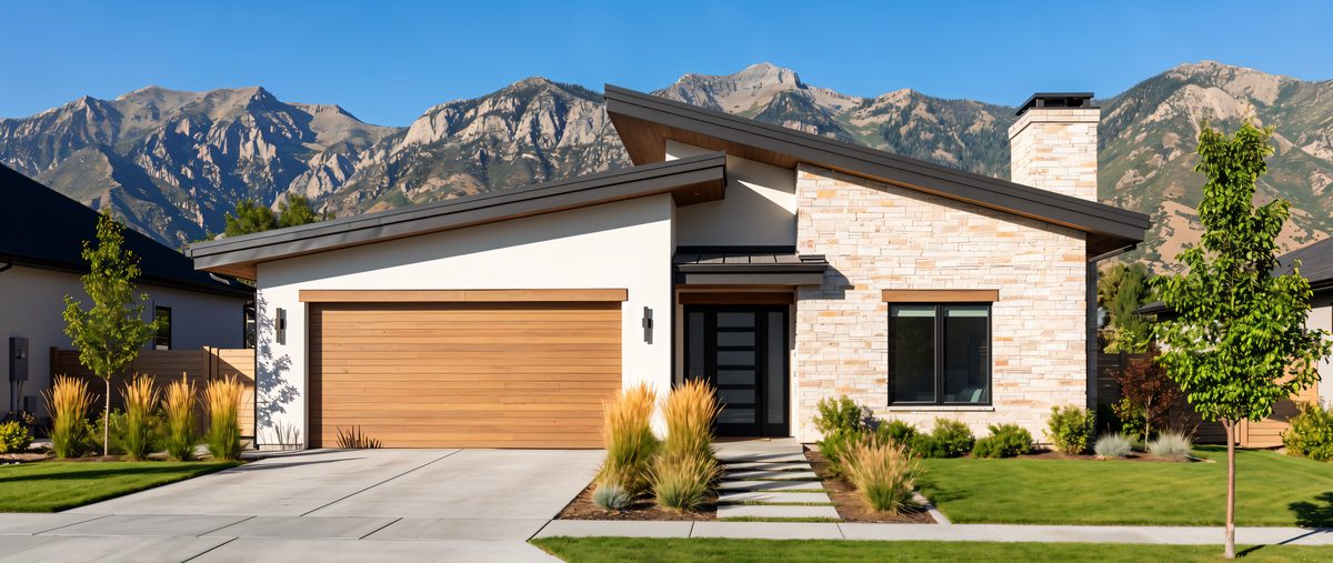 R7482-A Contemporary House, 3 Bed, 2 Bath | Plan SM164 Exterior-1