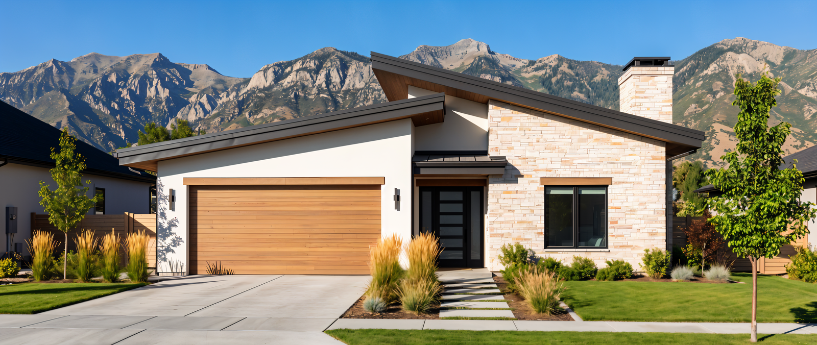 R7482-A Contemporary House, 3 Bed, 2 Bath | Plan SM164 Exterior-1