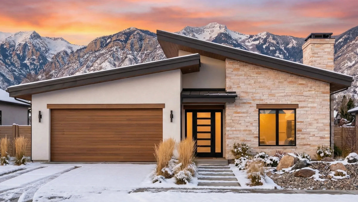 R7482-A Contemporary House, 3 Bed, 2 Bath | Plan SM164 Exterior-10