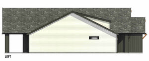 R7944-A Modern Farmhouse, 3 Bedrooms, 2 Bathrooms | SM165 Left CAD