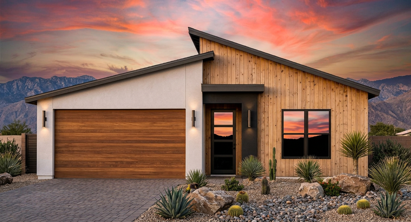 R7981-A Contemporary Modern House, 3 Bedrooms, 2 Bathrooms | SM166A Exterior