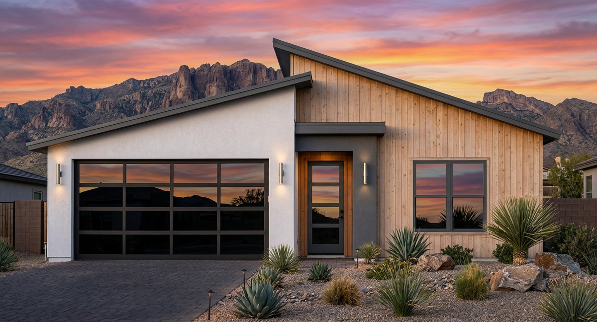R7981-A Contemporary Modern House, 3 Bedrooms, 2 Bathrooms | SM166A Exterior-3