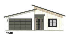 R7981-A Contemporary Modern House, 3 Bedrooms, 2 Bathrooms | SM166A Front Elevation