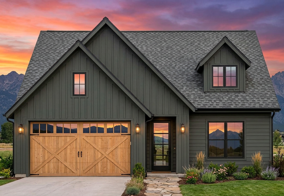 R8040-A Modern Farmhouse, 3 Bedrooms, 2 Bathrooms | SM166B Exterior-3