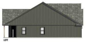 R8040-A Modern Farmhouse, 3 Bedrooms, 2 Bathrooms | SM166B Left CAD