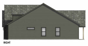 R8040-A Modern Farmhouse, 3 Bedrooms, 2 Bathrooms | SM166B Right CAD