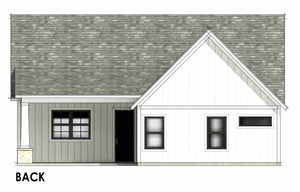 R8039-A Modern Farmhouse, 3 Bedrooms, 2 Bathrooms | SM167A Back CAD