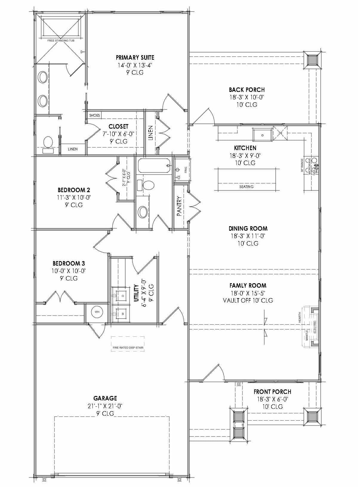 R8039-A Modern Farmhouse, 3 Bedrooms, 2 Bathrooms | SM167A Exterior