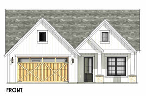R8039-A Modern Farmhouse, 3 Bedrooms, 2 Bathrooms | SM167A Front CAD
