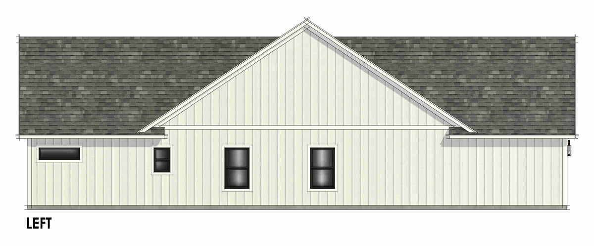 R8039-A Modern Farmhouse, 3 Bedrooms, 2 Bathrooms | SM167A Left CAD