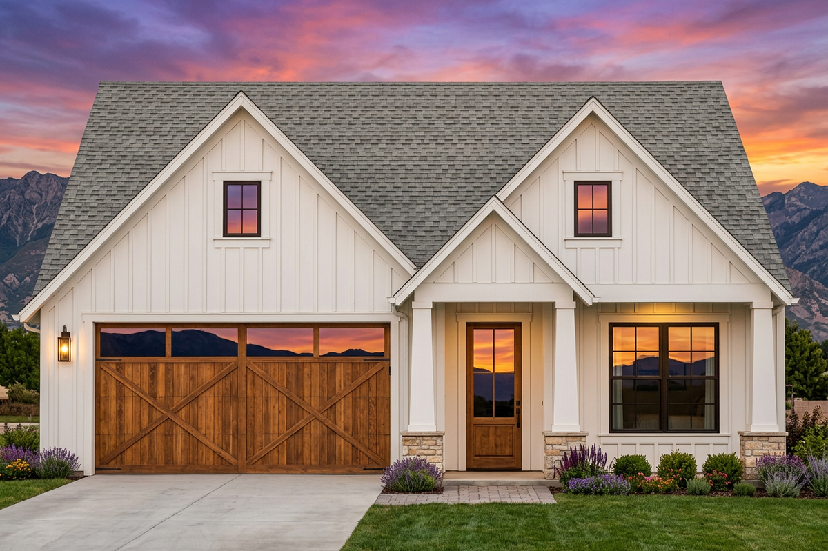 R8098-A Craftsman House, 4 Bedrooms, 3 Bathrooms | SM168A House Plan Exterior-3
