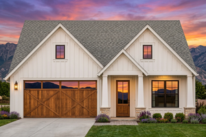 R8098-A Craftsman House, 4 Bedrooms, 3 Bathrooms | SM168A House Plan Exterior-3