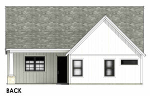 R8098-A Craftsman House, 4 Bedrooms, 3 Bathrooms | SM168A House Plan Back CAD