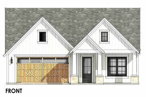 R8098-A Craftsman House, 4 Bedrooms, 3 Bathrooms | SM168A House Plan Front CAD