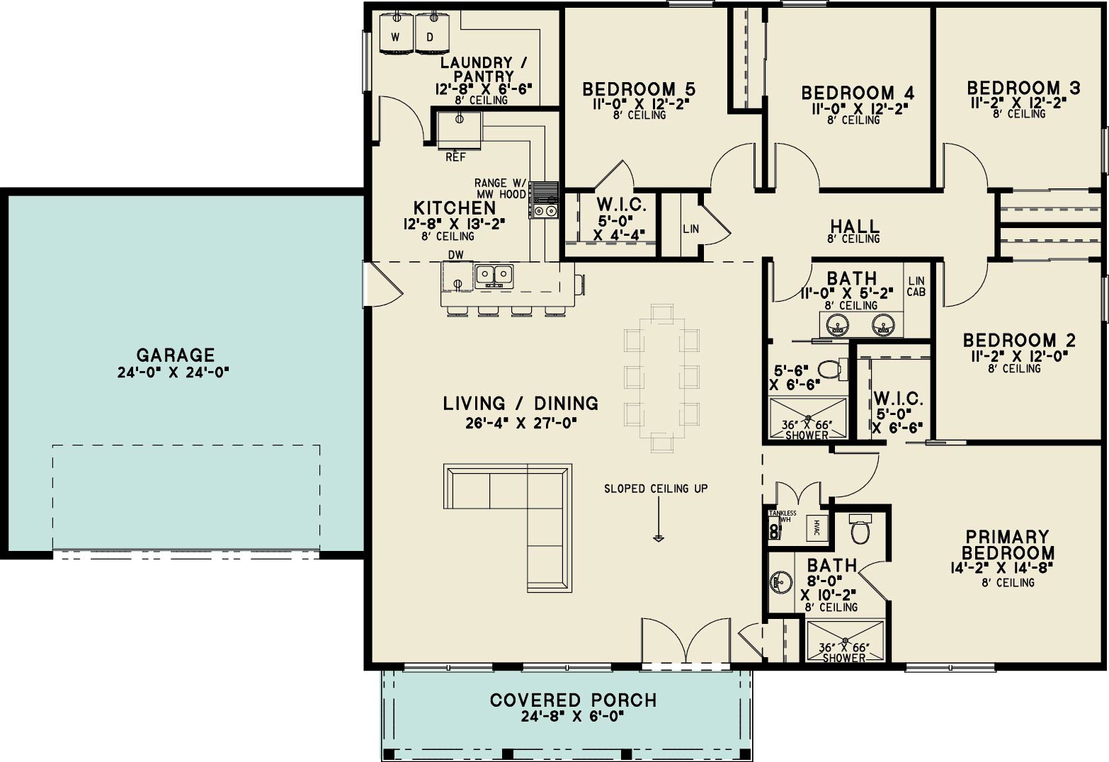 AE7976-A Modern Barndominium House, 5 Bedrooms, 2 Bathrooms | SMN 2062 Hillside Greens Exterior