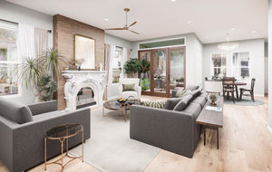 F7493-A Craftsman House Living Room, 4 Bed, 4.5 Bath | Steiner Street House Plan 