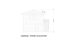 F7493-A Craftsman House Garage Front Elevation, 4 Bed, 4.5 Bath | Steiner Street House Plan 