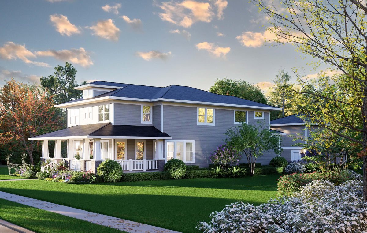 F7493-A Craftsman House, 4 Bed, 4.5 Bath | Steiner Street House Plan Exterior-7