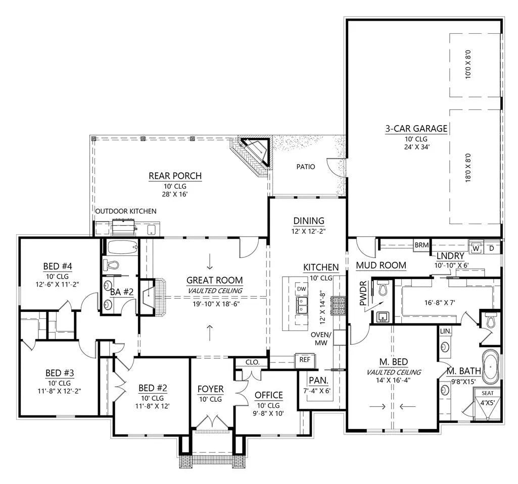 Sagebrush House Plan - Archival Designs House Plans, floor plan