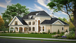 A366-A European House, 3 Bedrooms, 2.5 Bathrooms | Salem House Plan Exterior-4